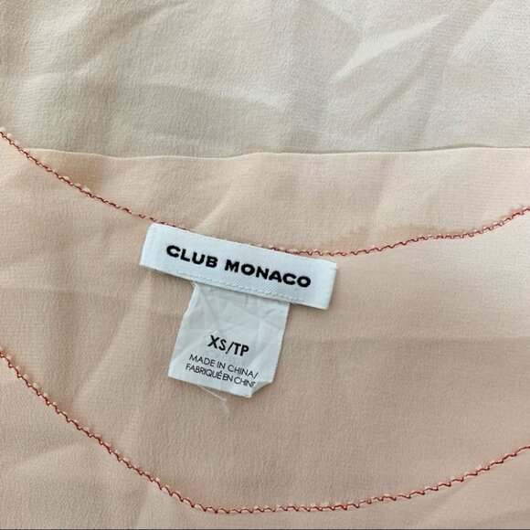 Club Monaco Salyie Camisole Blouse Tank Top Silk Shoulder Tie Pale pink Size XS - Picture 9 of 11